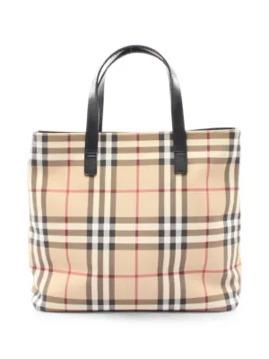 Burberry Pre-Owned 2000-2017 House Check Coated Canvas Tote Bag