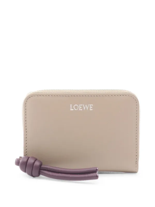 Loewe Pre-owned 2010s Leather Coin Purse in Neutrals
