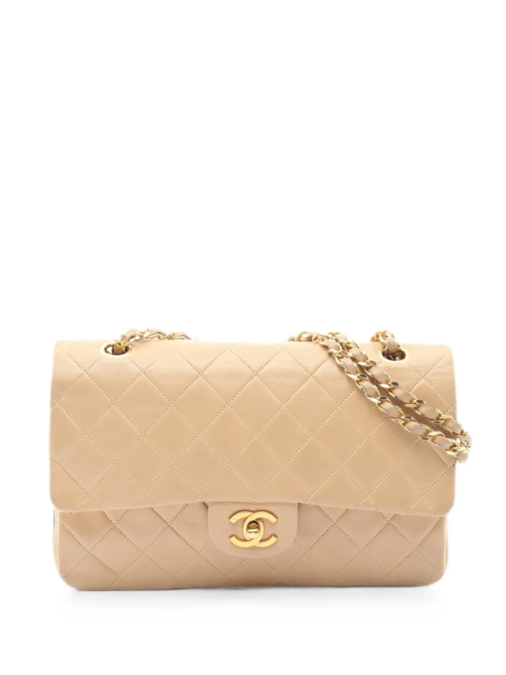 CHANEL Pre-Owned 1984-1986 matelassé double flap shoulder bag - Toni neutri