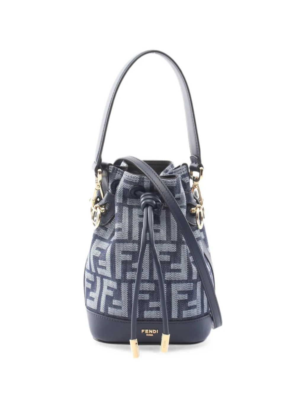 Fendi Pre-Owned 2020s mini Montresor FF jacquard handbag - Blue
