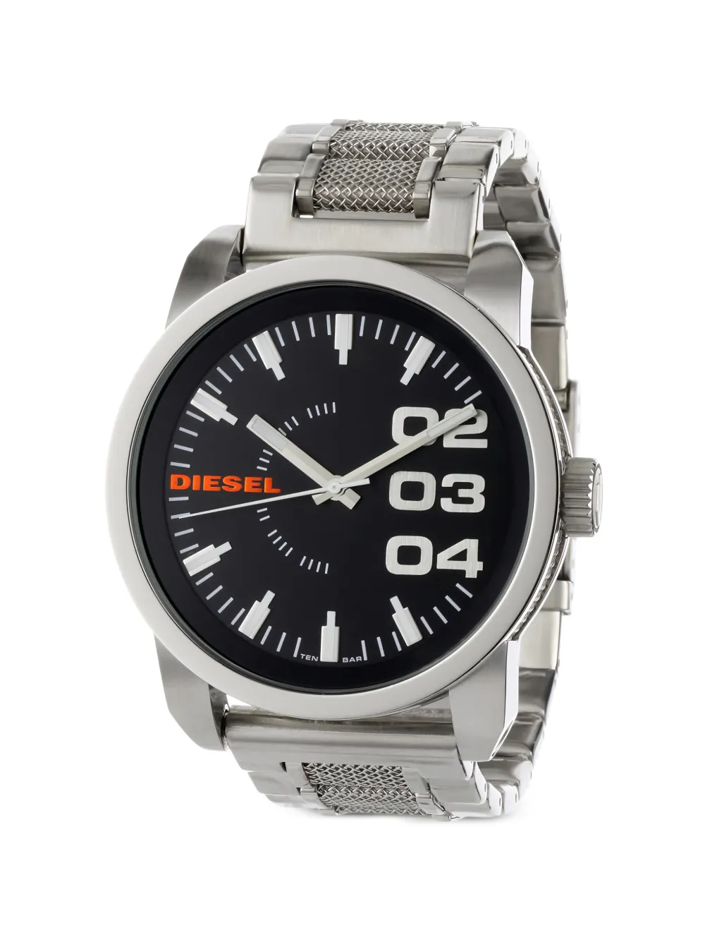 Diesel logo-detail 46mm watch - Black