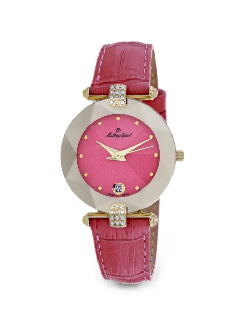 Mathey Tissot Pyramide leather-strap 33mm watch