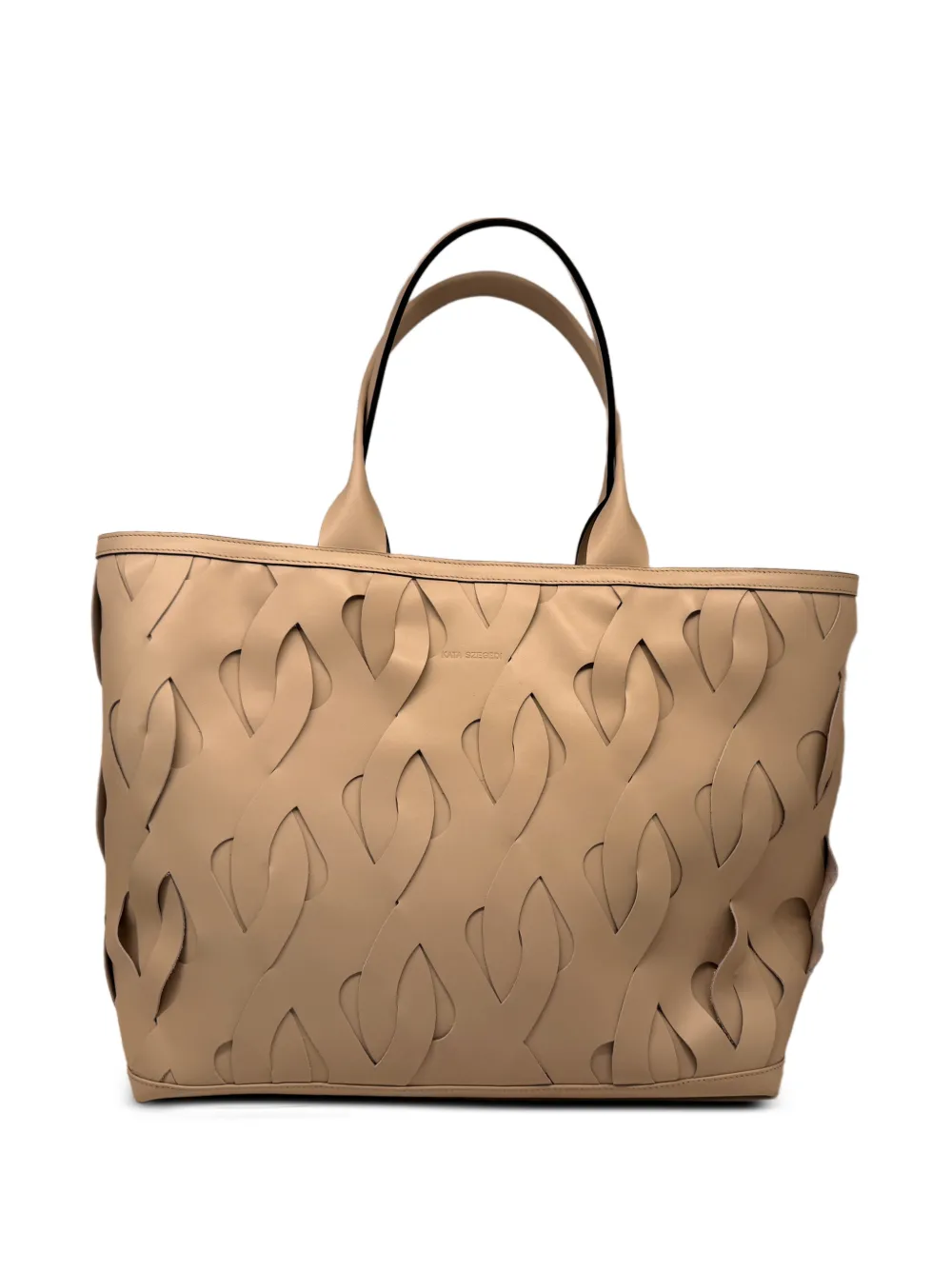 Kata Szegedi Roads woven leather tote bag
