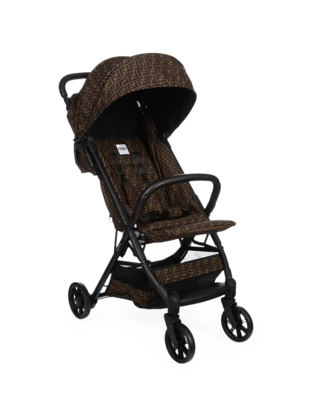 Fendi Kids FF logo-print stroller - Braun