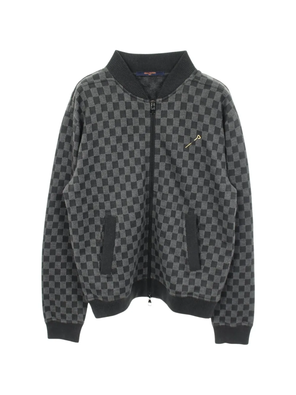 Louis Vuitton Pre-Owned 2000s Damier jacquard bomber jacket - Grau