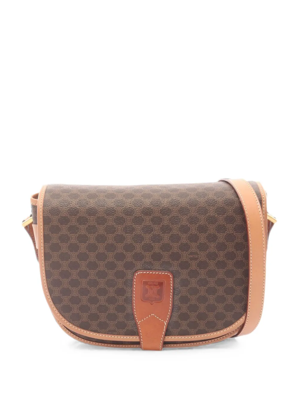 Celine Pre-Owned 2000s Macadam cross body bag - Marrone