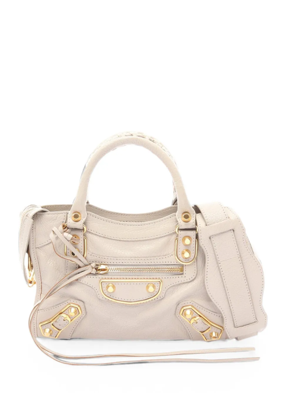 Balenciaga Pre-Owned 2000s mini City metallic edge handbag - Toni neutri