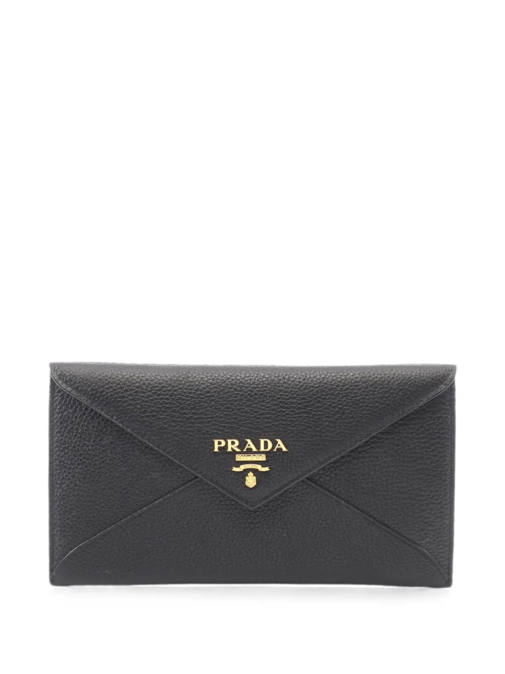Prada Pre-Owned 2010s logo-detail envelope wallet - Nero