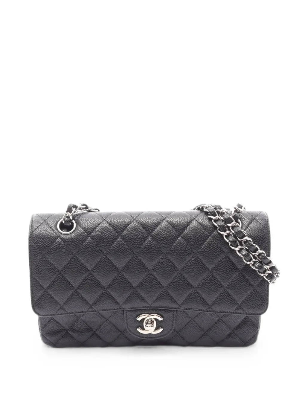 CHANEL Pre-Owned 2014 Double Flap Caviar-leather shoulder bag - Nero