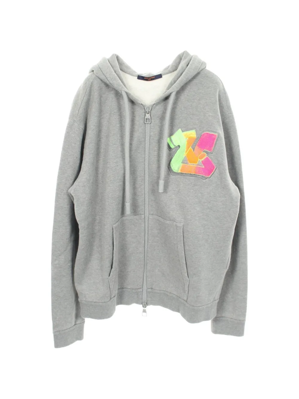 Louis Vuitton Pre-Owned 2010s graffiti-motif hoodie - Grigio