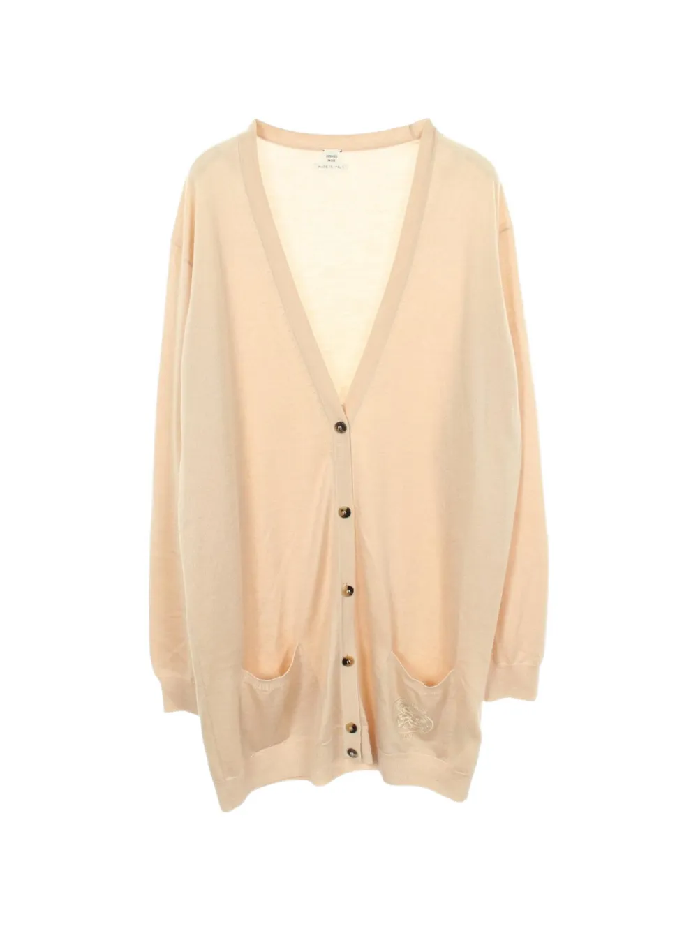 Hermès Pre-Owned 2010s logo embroidery cardigan - Toni neutri
