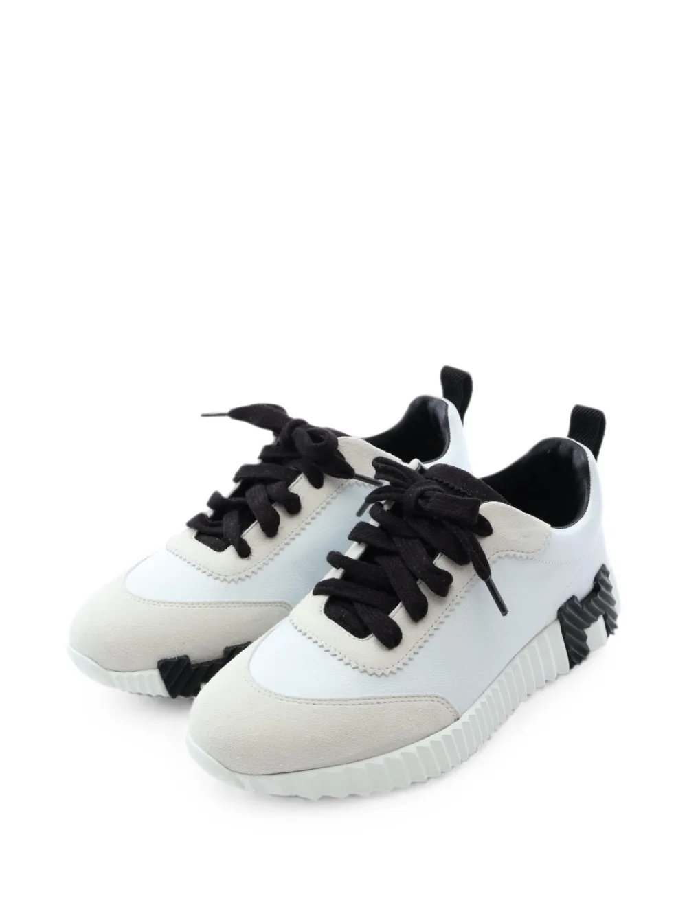 Hermès Pre-Owned leather low-top sneakers - Bianco