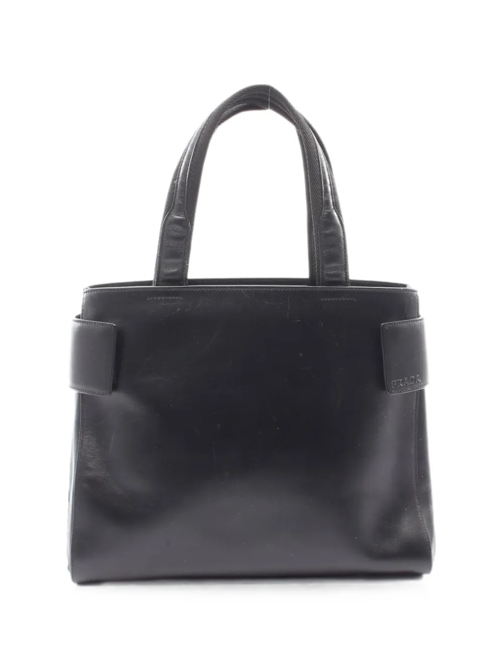 Prada Pre-Owned 2000s debossed-logo leather tote bag - Nero