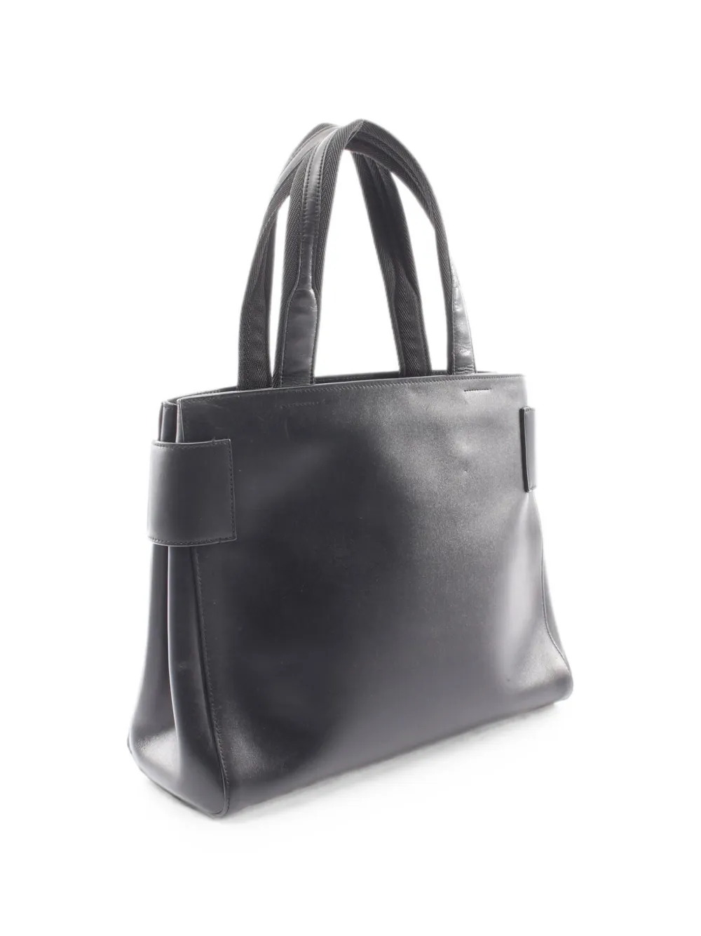 Prada Pre-Owned 2000s leren shopper met logo-reliëf Zwart