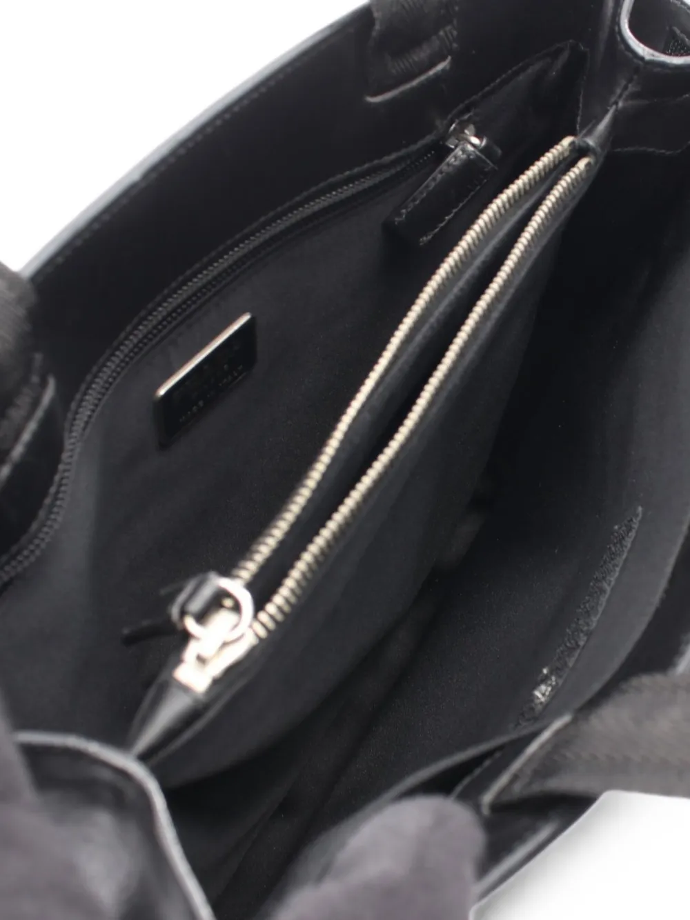 Prada Pre-Owned 2000s leren shopper met logo-reliëf Zwart