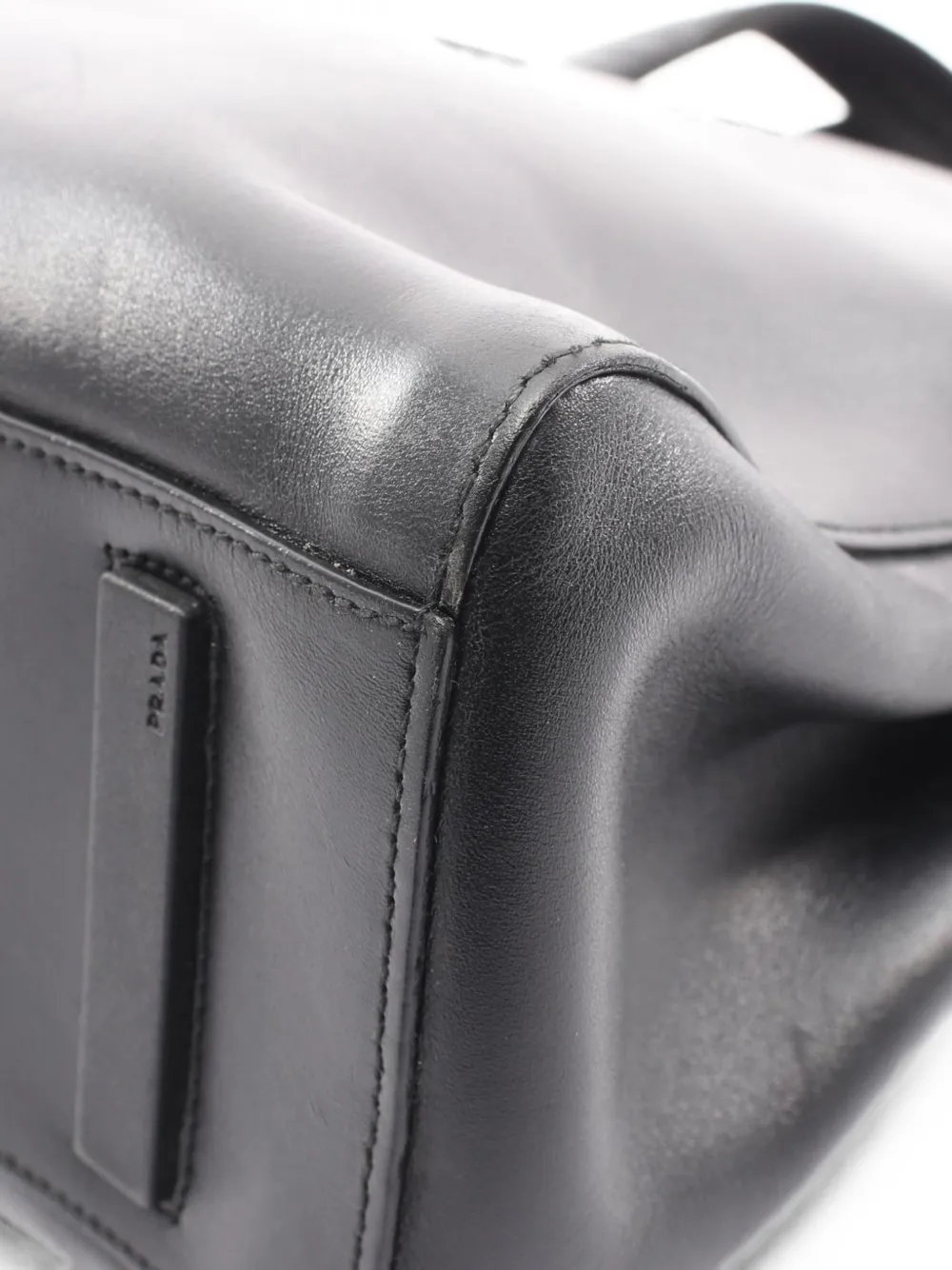 Prada Pre-Owned 2000s leren shopper met logo-reliëf Zwart