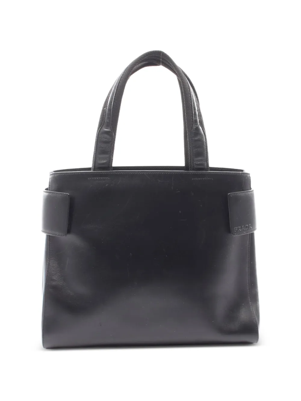 Prada Pre-Owned 2000s debossed-logo leather tote bag - Schwarz
