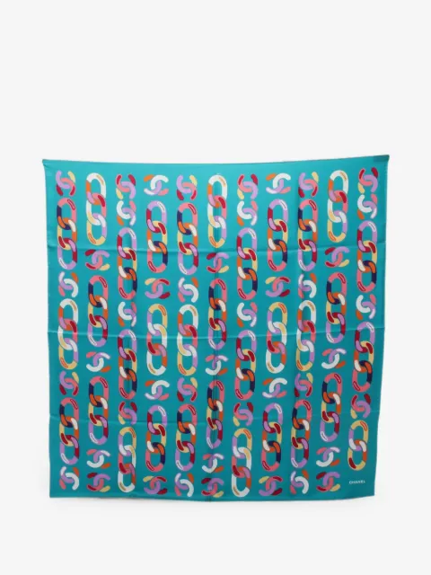 CHANEL Pre-Owned 1986-1988 CC Chain-pattern scarf