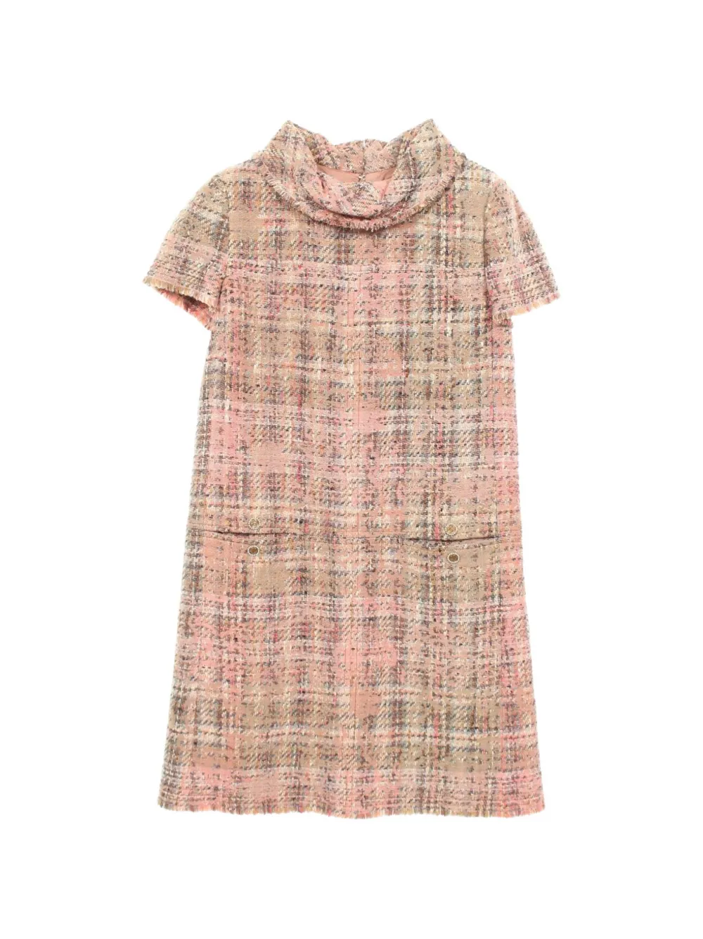 CHANEL Pre-Owned 1986-1988 Cocomark tweed mini dress - Rosa