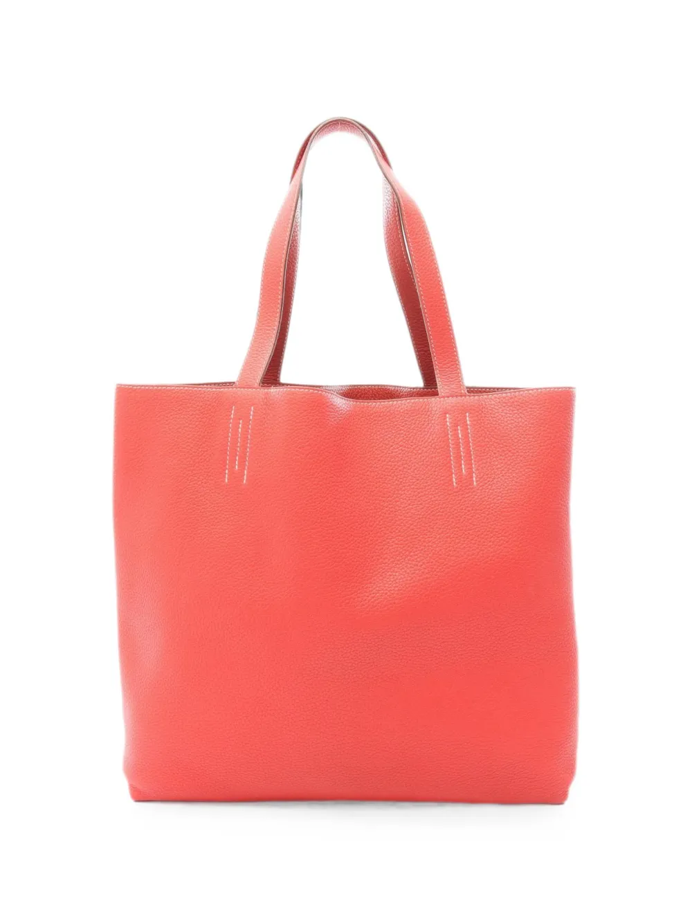 Hermès Pre-owned 2014 Double Sens 45 Leather Tote Bag in Orange, view 2