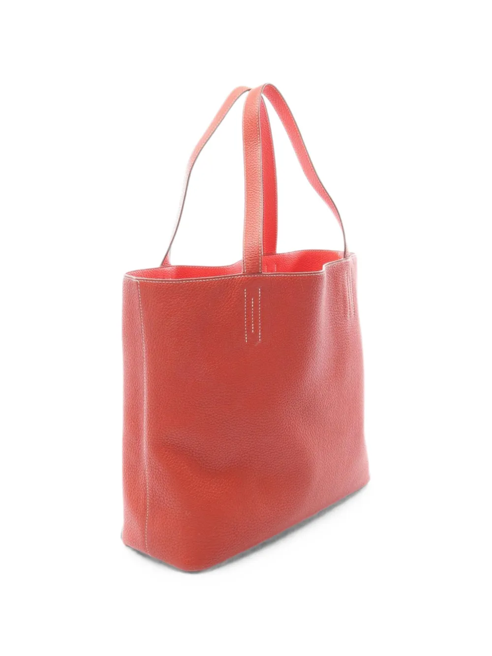 Hermès Pre-owned 2014 Double Sens 45 Leather Tote Bag in Orange, view 3