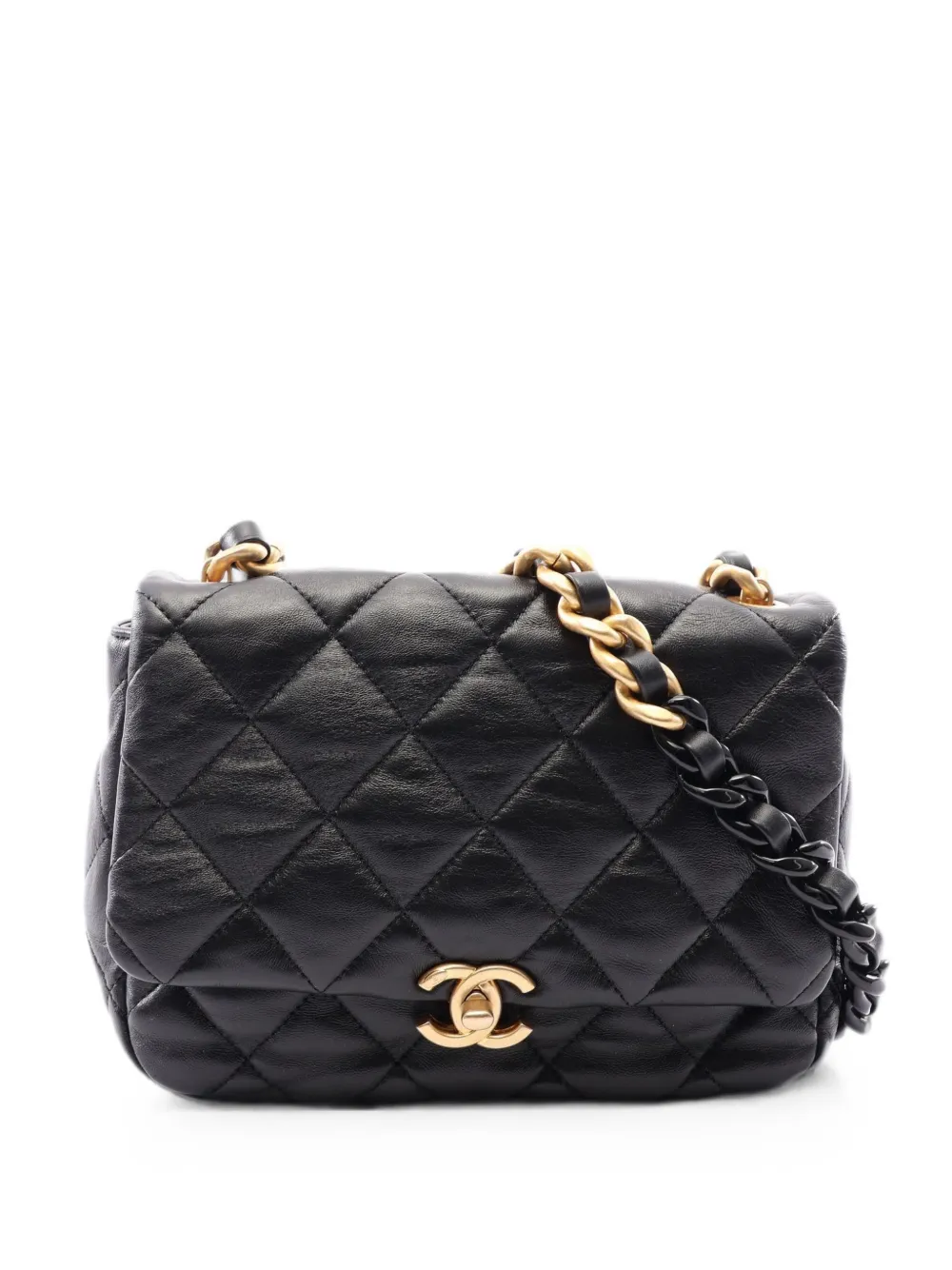 CHANEL Pre-Owned matelassé chain shoulder bag - Black