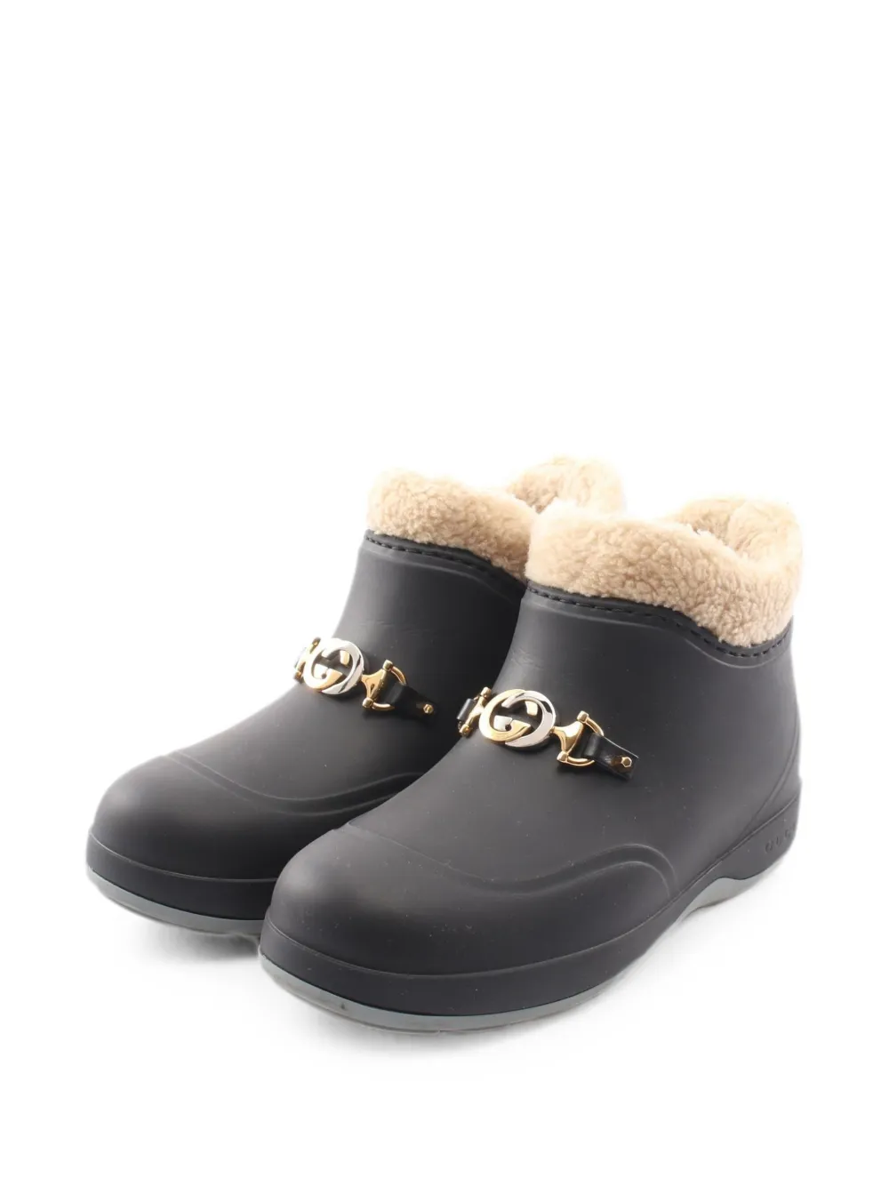 Gucci Pre-Owned 2000s logo-plaque boots - Schwarz