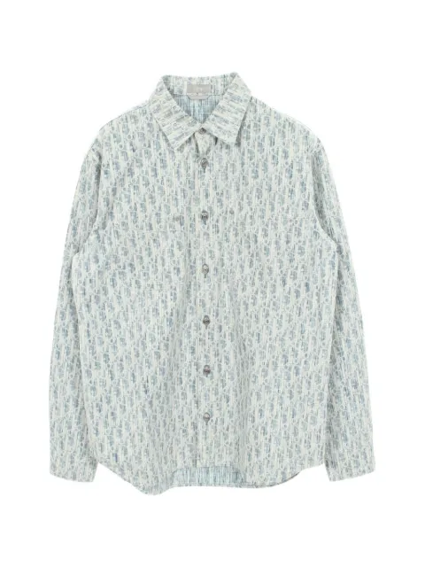 Christian Dior Pre-Owned 2010s Oblique pattern denim shirt