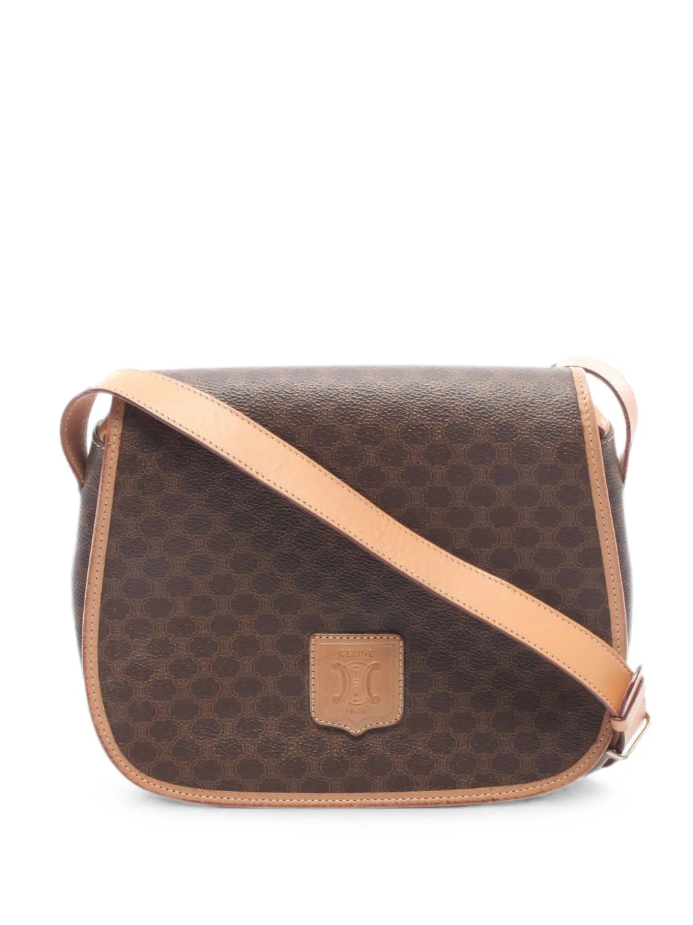 Celine Pre-Owned 2000s Macadam cross body bag - Marrone