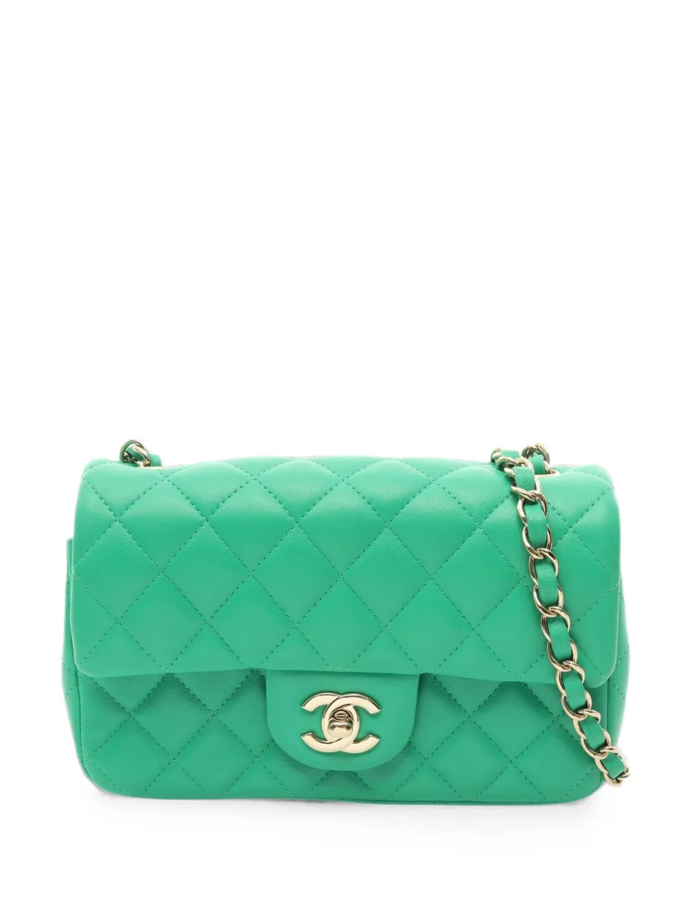 CHANEL Pre-Owned 2019 matelasse chain shoulder bag - Verde