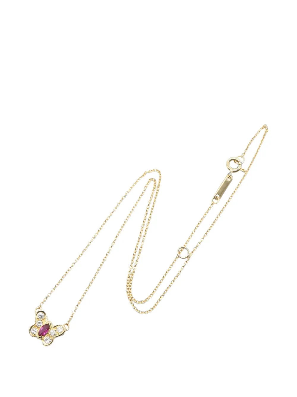 Van Cleef & Arpels Pre-Owned 2010s butterfly ruby necklace - Oro
