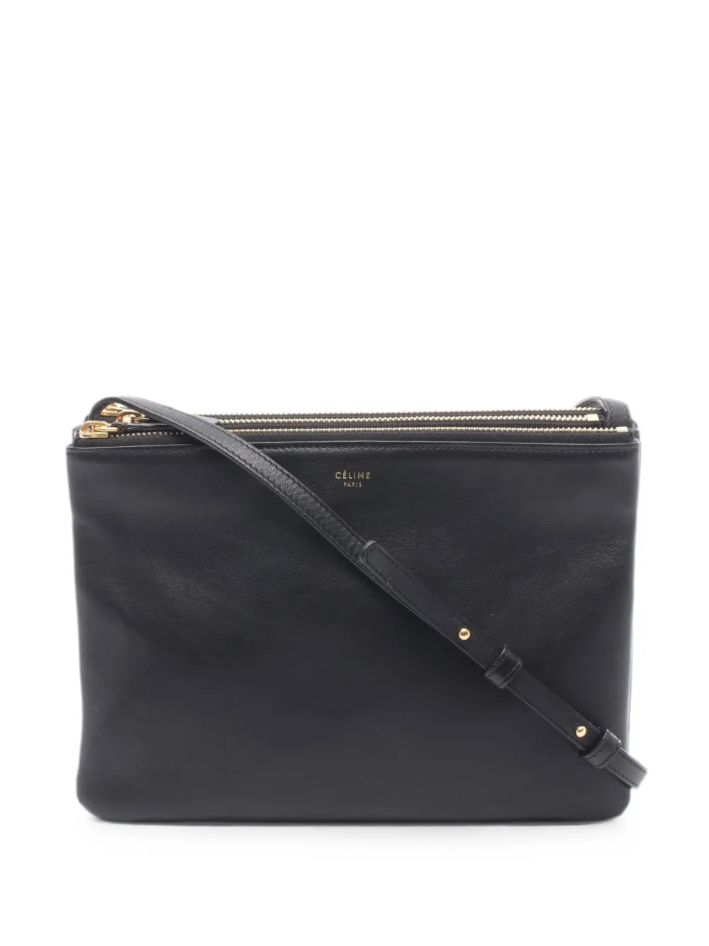 Celine Pre-Owned 2010s large Trio cross body bag - Nero
