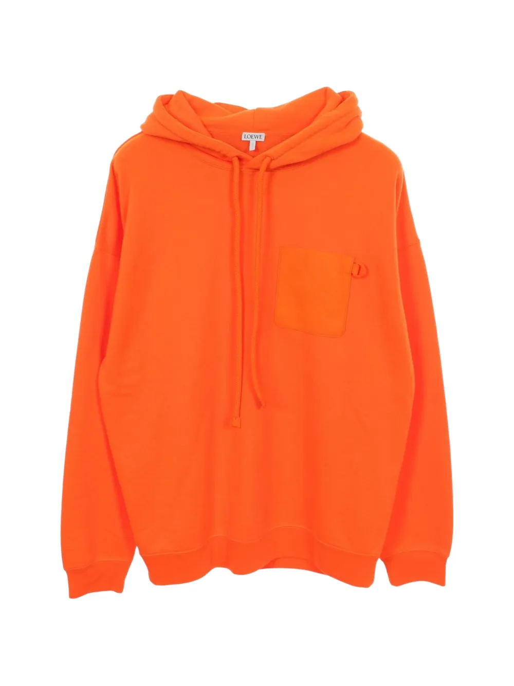 Loewe Pre-Owned 2010s Anagram leather-patch hoodie - Orange