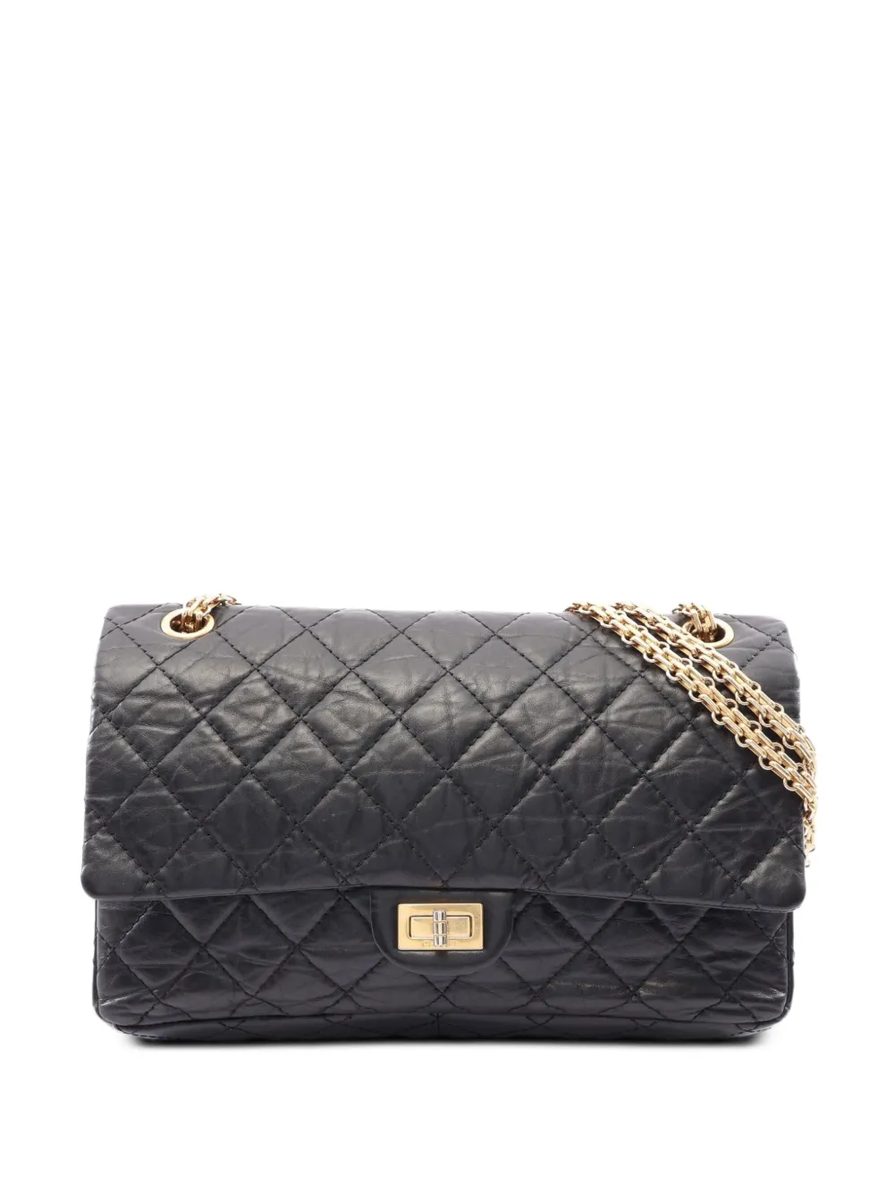 CHANEL Pre-Owned 2009-2010 2.55 matelassé shoulder bag - Black