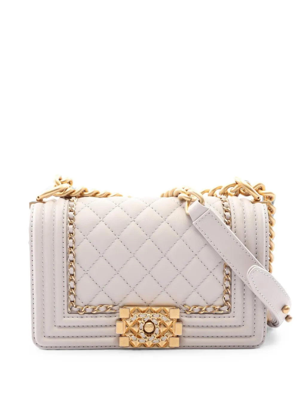CHANEL Pre-Owned 2019 small Boy Chanel shoulder bag - Grigio