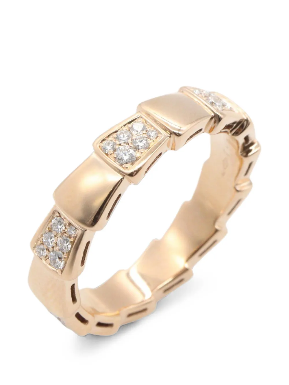 Bvlgari Pre-Owned 2010s Serpenti Viper diamond ring - Rosa
