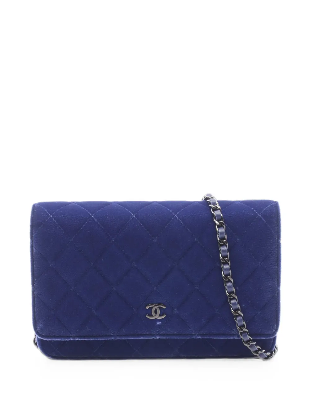 CHANEL Pre-Owned 2014-2015 quilted cross body bag - Blu