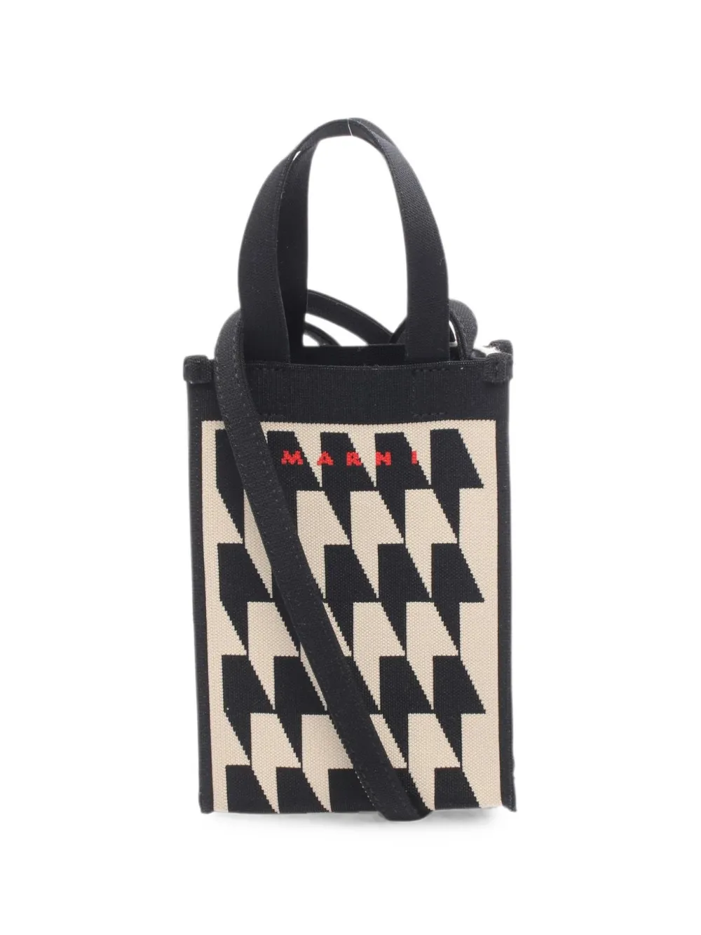 Marni Pre-Owned 2020s nano Shopping knitted tote bag - Nero
