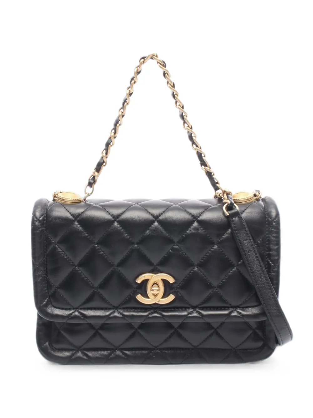 CHANEL Pre-Owned 2020-2021 Flap quilted tote bag - Nero