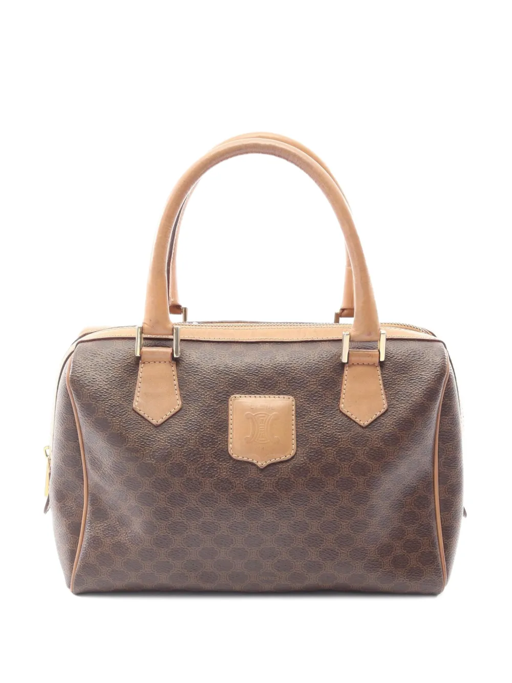 Celine Pre-Owned 2000s Macadam mini boston bag - Marrone