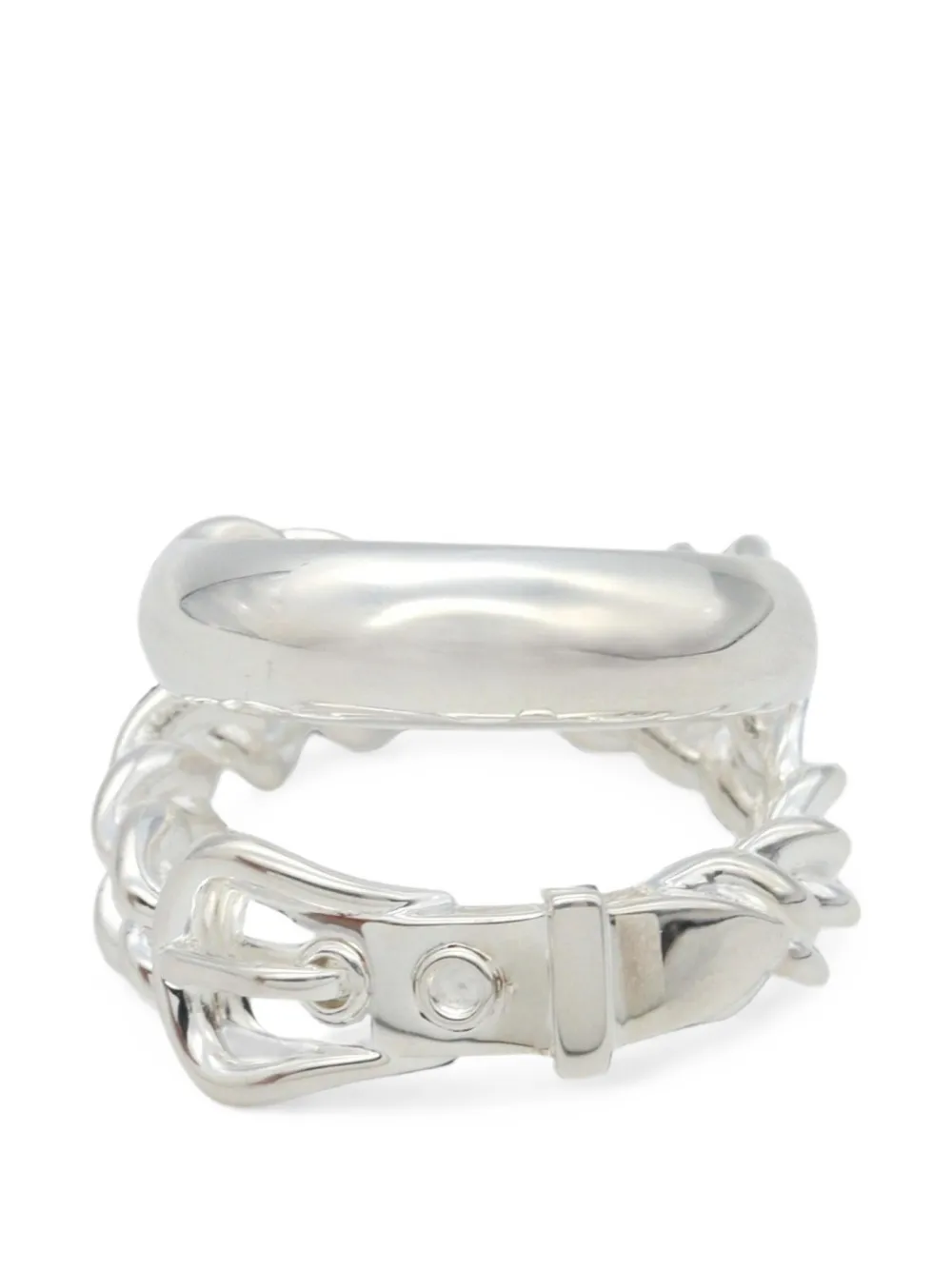 Hermès Pre-Owned 2010s buckle-detail ring - Argento