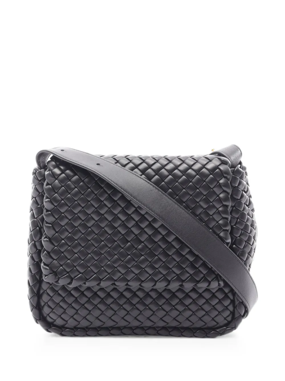 Bottega Veneta Pre-Owned 2010s Intrecciato Cobble shoulder bag - Nero