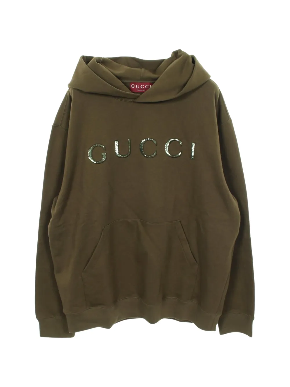 Gucci Pre-Owned 2010s sequin logo hoodie - Verde