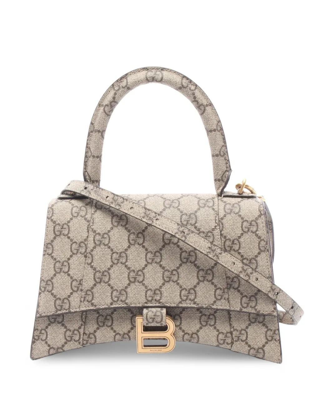 Balenciaga Pre-Owned x Gucci 2010s Hacker Project Hourglass handbag - Nude