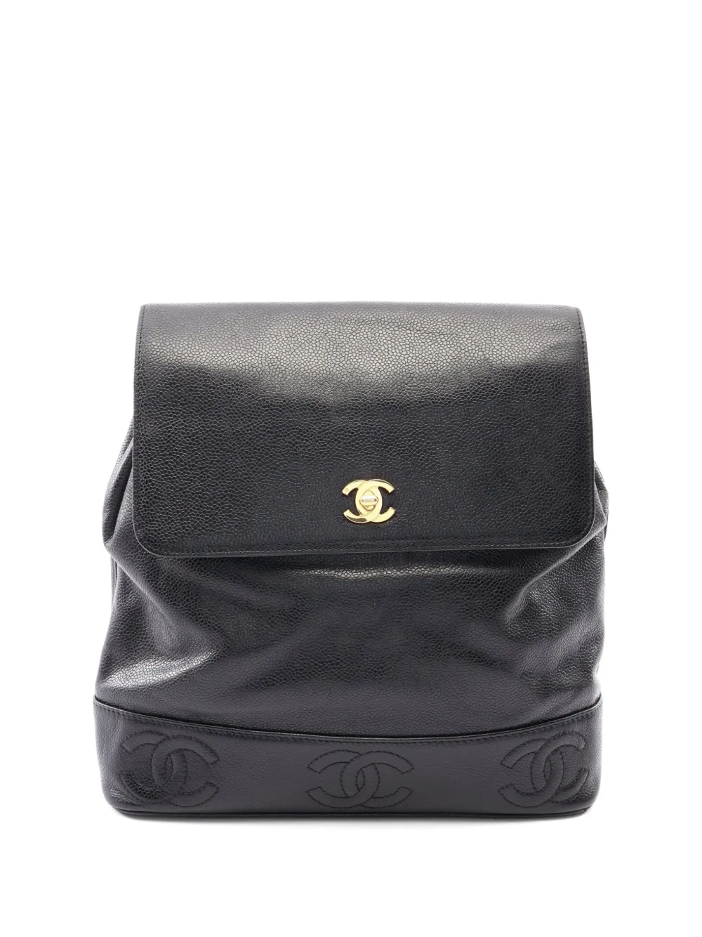 CHANEL Pre-Owned 1996-1997 Triple Coco backpack - Black
