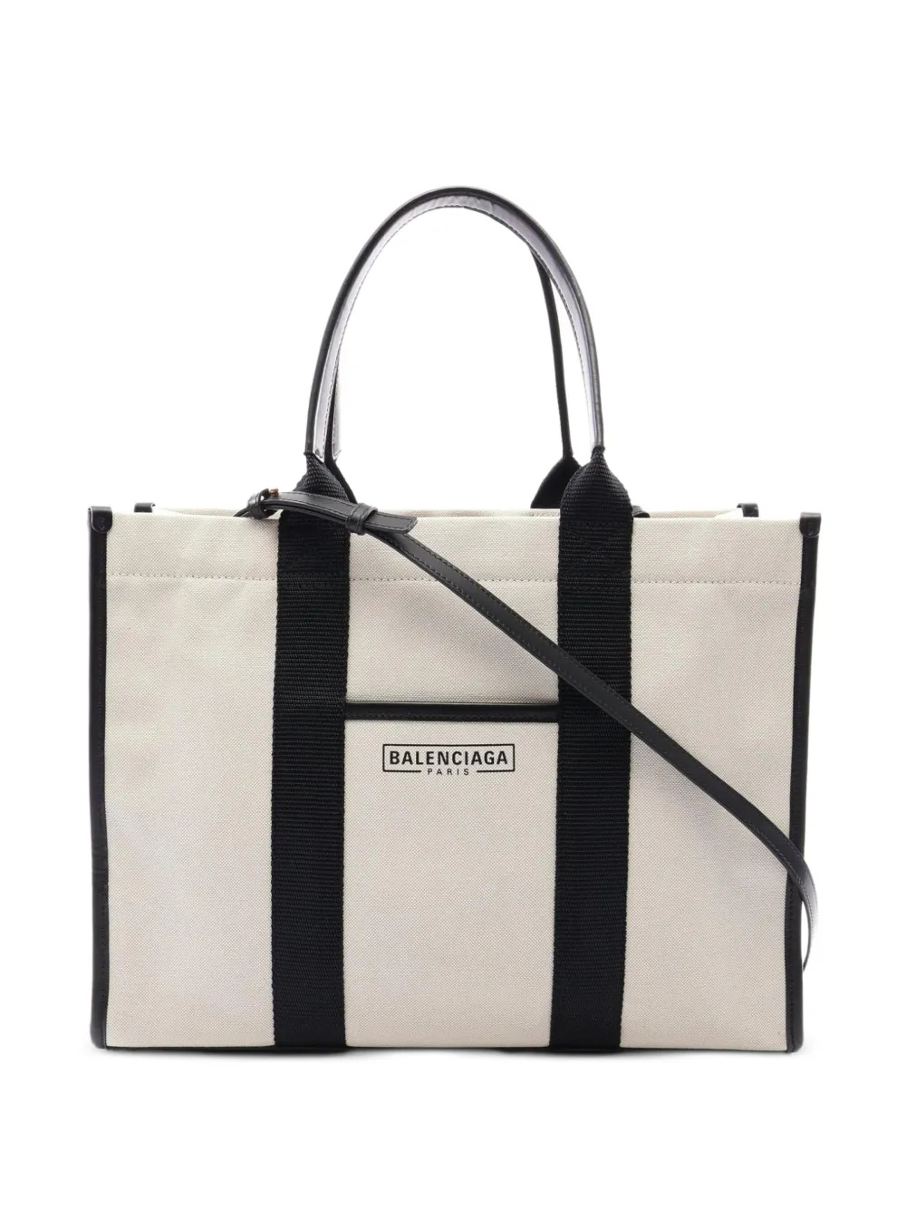Balenciaga Pre-Owned 2010s Hardware leather-trim tote bag - Nude