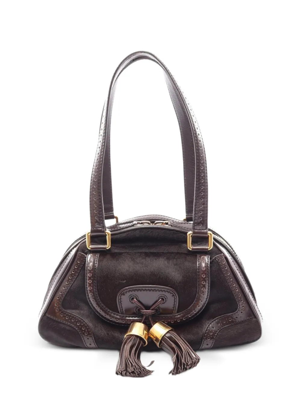 Celine Pre-Owned 2000s tassel-detail shoulder bag - Brown