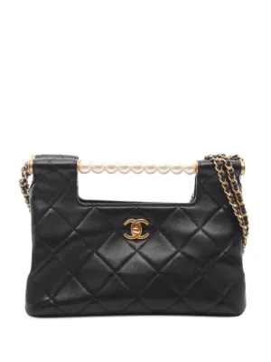 CHANEL Pre-Owned 2003 ウッドハンドル ココマーク ハンドバッグ