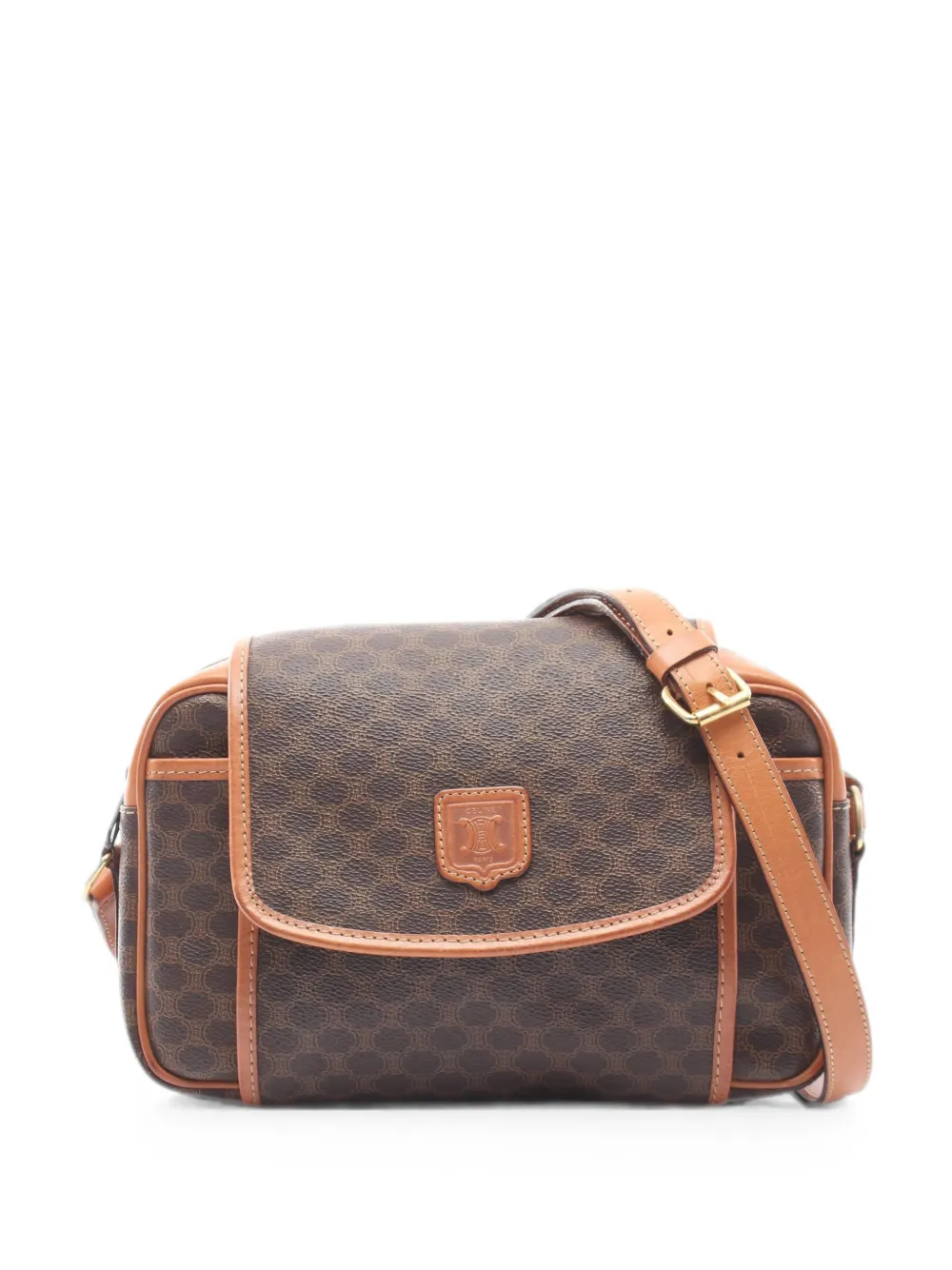 Celine Pre-Owned 2000s Macadam cross body bag - Marrone