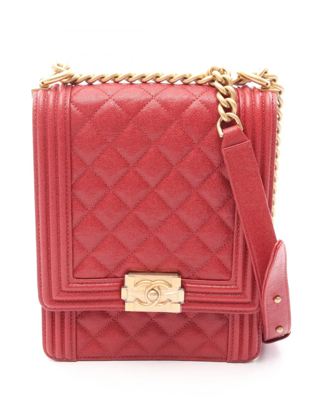 CHANEL Pre-Owned 2019 Boy Chanel crossbody bag - Red